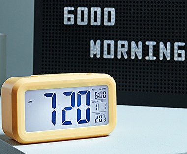 digital alarm clock rectangular shape