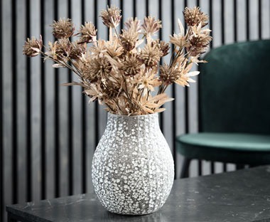 Grey and white textured vase