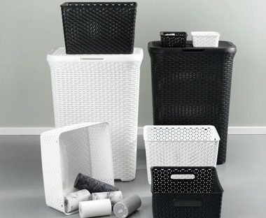 Plastic laundry baskets and clothes baskets