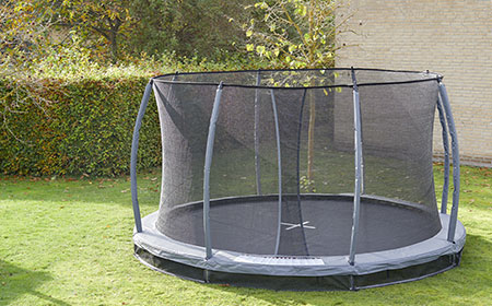 Create your own garden trampoline park