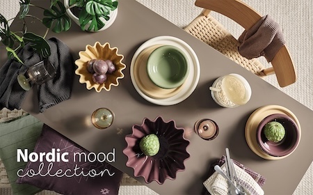 New Nordic Mood collection with playfully shaped bowls and plates
