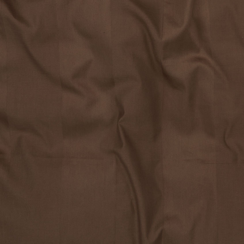 Closeup of chocolate brown duvet cover set and cotton bedding that includes duvet cover and pillowcase 