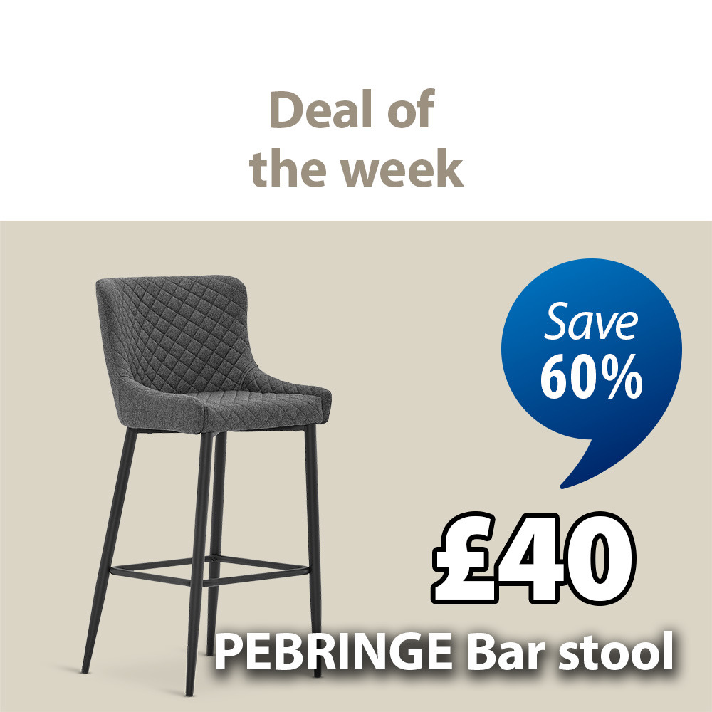 Deal of the week | Pebringe bar stool | Save 60% 