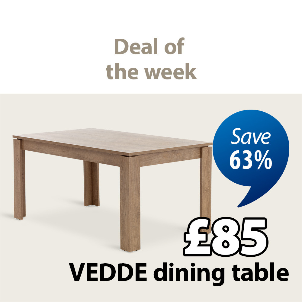 Deal of the week | Save 63% | VEDDE dining table 
