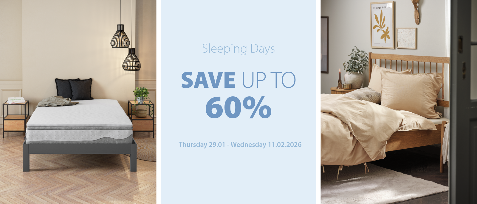 Sleeping Days | Save up to 60% Sleeping Days | Save up to 60%