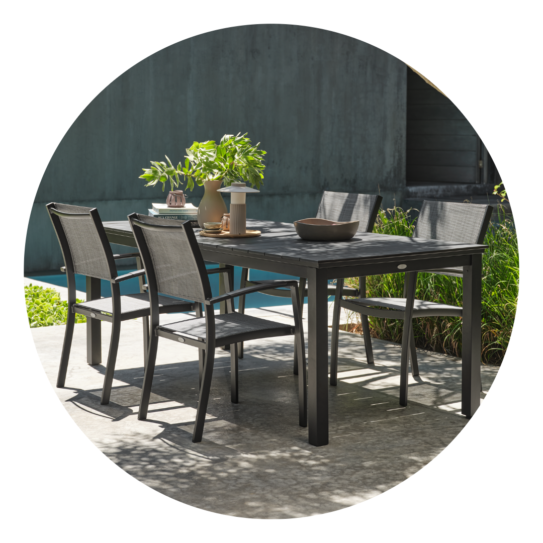 Garden chairs and table