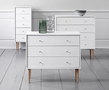 Chest Of Drawers White And Oak Drawers Jysk