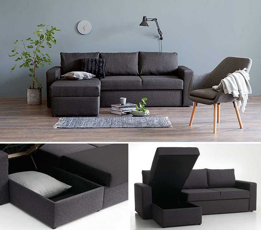 various arrangements of the DELLA sofa bed