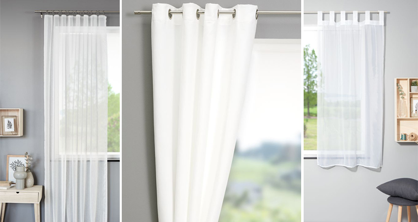 Sheer curtains for natural light