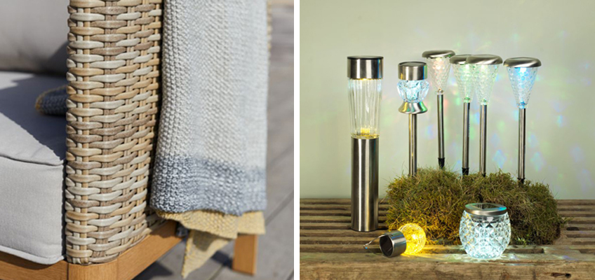 Take cosy throws and solar lights camping