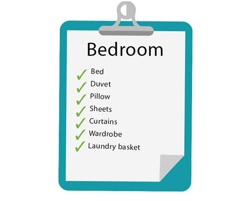 basic bedroom furniture checklist
